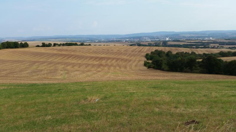 Blick zurück nach Nordhausen